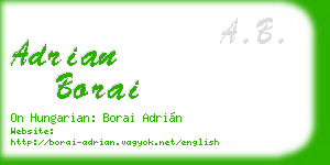 adrian borai business card