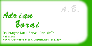 adrian borai business card